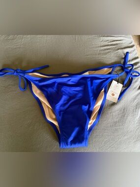 Royal Blue Tie-Side cheeky Bikini Bottoms